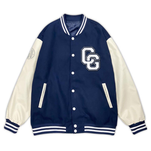 【福利品，無法退換貨】CGU1987美式經典棒球外套_深藍