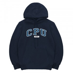【預購至10/10，11/20陸續出貨】CPU警大美式經典款帽T_深藍