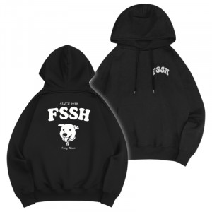 【預購至12/22,1/20陸續出貨】FSSH校狗花花帽T_黑色