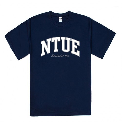【預購至4/26，5/25陸續出貨】NTUE美式經典寬版短T_深藍色