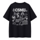 【預購已截止,6/3陸續出貨】CSMU校園日常插畫寬版短T_黑色 【預購已截止,6/3陸續出貨】CSMU校園日常插畫寬版短T_黑色