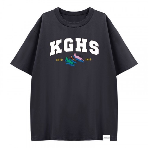 【預購至6/15，6/30陸續出貨】KGHS遇見JOGUMAN寬版純棉短T_暗夜灰