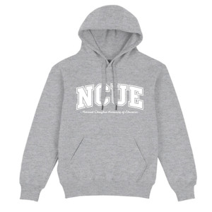 【預購至10/21，11/23陸續出貨】NCUE美式經典帽T_麻花灰