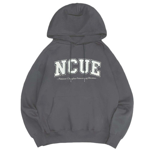 【預購至10/21，11/23陸續出貨】NUCE立體毛巾繡落肩帽T_摩卡灰